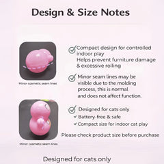 Set of 10 indoor cat rolling toys. Self-rolling cat toys that require no batteries. Lightweight plastic cat puzzle toys