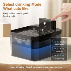 2.2L Wireless Automatic Cat Water Fountain Infrared Sensor Smart Pet Drinkier Fountain 2600mAh Pet Water Dispenser For Dog Cat