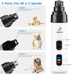 Dog Nail Grinders Painless USB Charging Rechargeable Pet Nail Clippers Quiet Electric Dog Cat Paws Nail Grooming Trimmer Tools