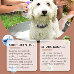Dog Shampoo And Conditioner for Sensitive Skin Moisturizing Anti-Itching Flea Killer Pet Cleaning Dirt & Mite Removal PH Balance