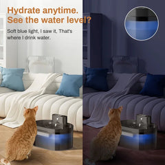 2.2L Wireless Automatic Cat Water Fountain Infrared Sensor Smart Pet Drinkier Fountain 2600mAh Pet Water Dispenser For Dog Cat