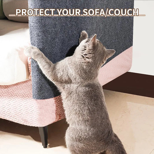 Self-Adhesive Cat Scratching Mat Carpet Anti-Scratch Sofa Tape Cat Scratcher Board Post for Indoor Cats Furniture Protection