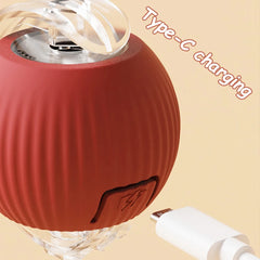 New Cat Interactive Ball Toy Automatic Rolling Ball Faux Tail Rechargeable Smart Pet Electric Toy Dog Cat Training Imitate Mouse