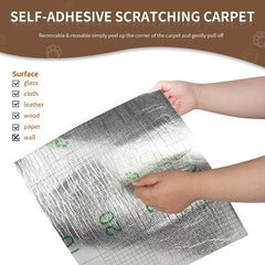 Self-Adhesive Cat Scratching Mat Carpet Anti-Scratch Sofa Tape Cat Scratcher Board Post for Indoor Cats Furniture Protection