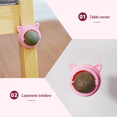 Cats Catnip Cat Toy Natural Ball Removal Cat Grass Treats to Improve Digestion Wall Sticker Scratch Itchy Treat Healthy Supplie