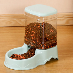 Pet automatic feeder cat drinking water bowl cat bowl dog bowl 3.8L large capacity combination grain storage barrel pet supplies