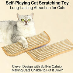 Catnip Pillow Chew Toy for Cats, Durable Teething & Dental Care Toy, Boredom Relief, Jute Scratching Board Cat Toy