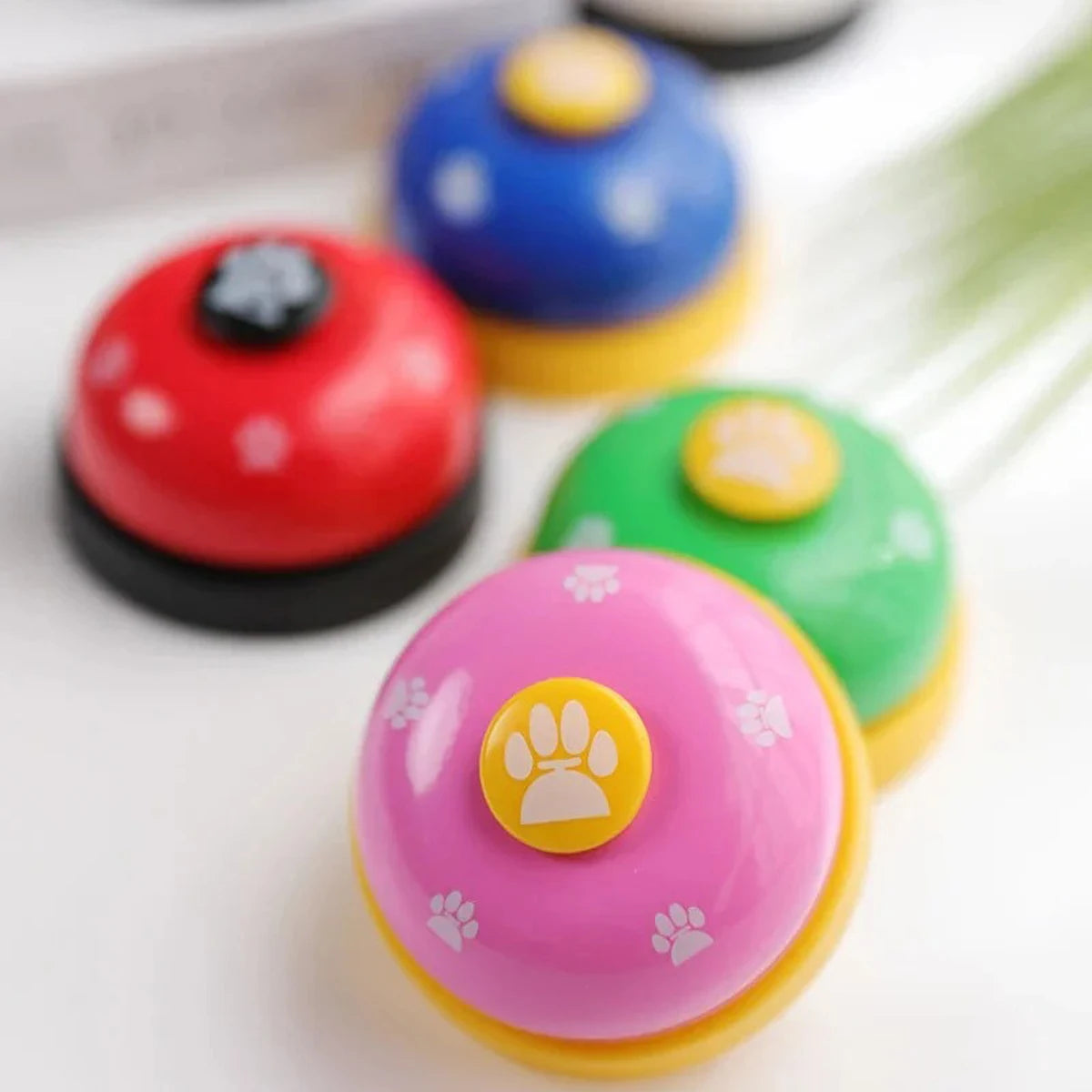 Interactive dog feeding training bell anti slip base easy to press hand training toys for dogs cats and children's pets button