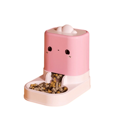 Large Capacity Cat Automatic Feeder Durable Cartoon Shape Pet Water Dispenser Anti Spill Plastic Pet Feeding Bowl