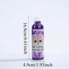 Fresh Scent Cat Litter Deodorizer Beads - Natural Plant-Based Odor Eliminator For Clean & Fragrant Pet Environments
