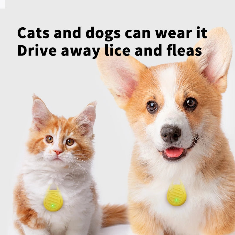 New Ultrasonic Flea Tick Repeller For People Cats Dogs Outdoor Indoor Use Rechargeable Anti-mosquito Parasite Protection