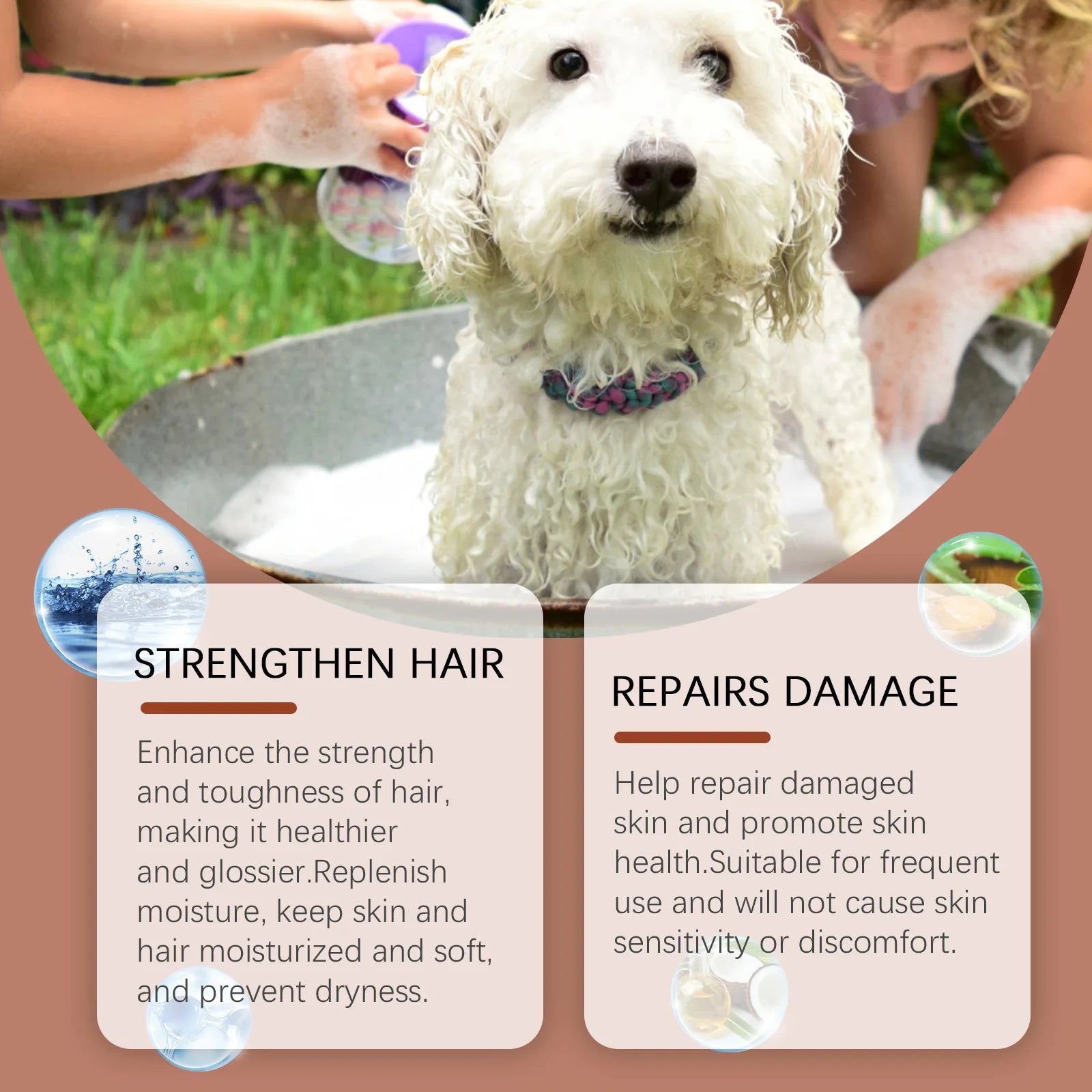 Dog Shampoo And Conditioner for Sensitive Skin Moisturizing Anti-Itching Flea Killer Pet Cleaning Dirt & Mite Removal PH Balance