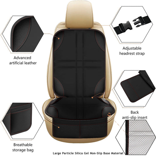 Universal Car Seat Protector for Child Baby Pet Waterproof Non-Slip Anti-Scratch Durable Auto Interior Cushion Cover with Pocket