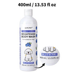 Professional Dog Whitening Shampoo Blueberry Brightening Formula Enhances Fur Shine Softness Pet Grooming Care