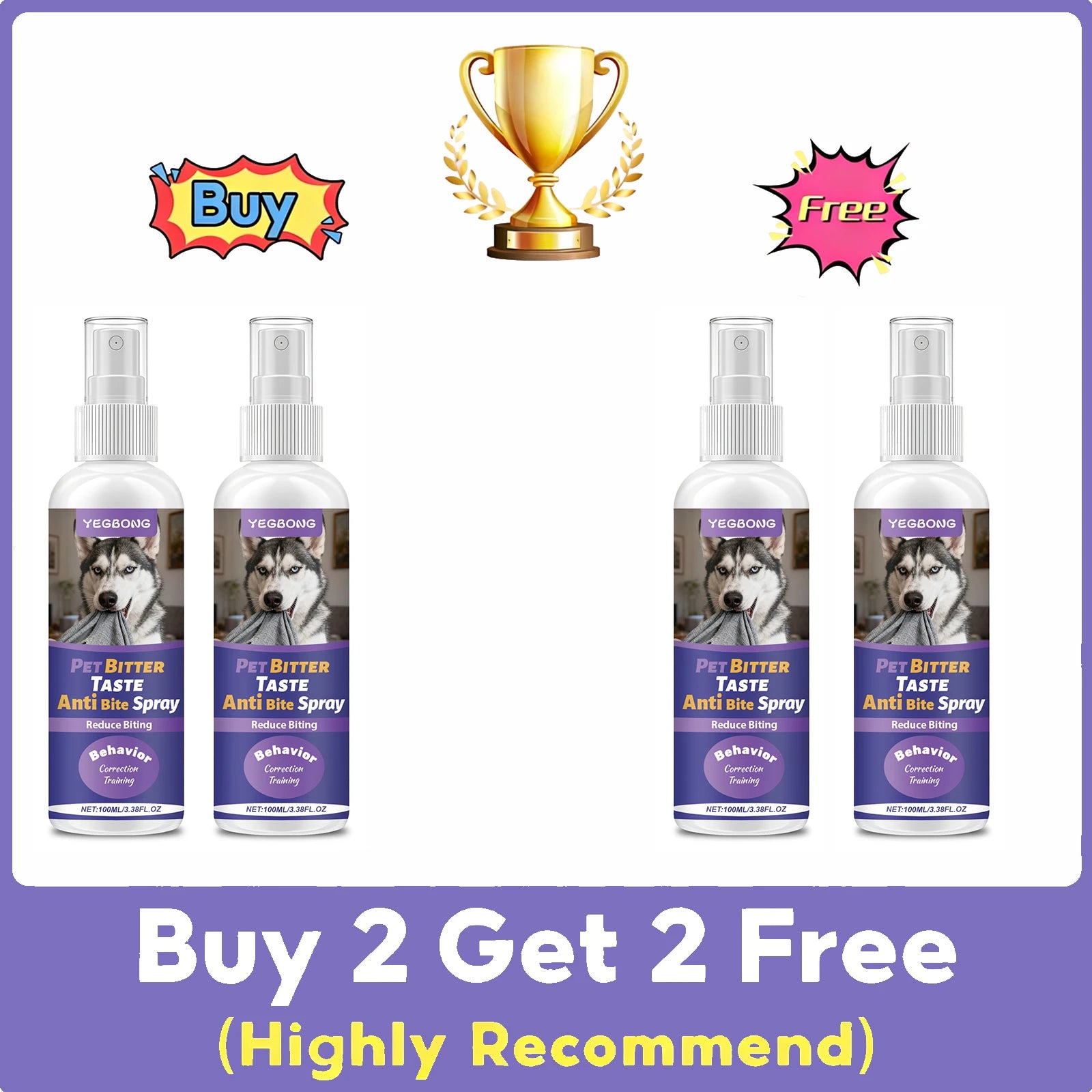 Pet Anti Chew Spray Bitter Deterrent Stop Chewing Biting Behavior Furniture Protector Safe Training Aid for Dogs Cats Deterrent