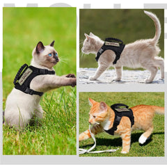 600D Cat Tactical Vest Pet Chest Strap Vest Type Puppy Cat Training Clothing Small Dog Vest