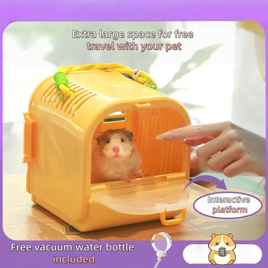 Pet Travel Carrier for Hamsters Birds Sugar Gliders Reptiles Portable Breathable Cage Extra Large Space Multiple Colors