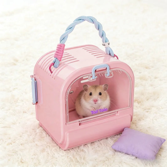 Pet Travel Carrier for Hamsters Birds Sugar Gliders Reptiles Portable Breathable Cage Extra Large Space Multiple Colors
