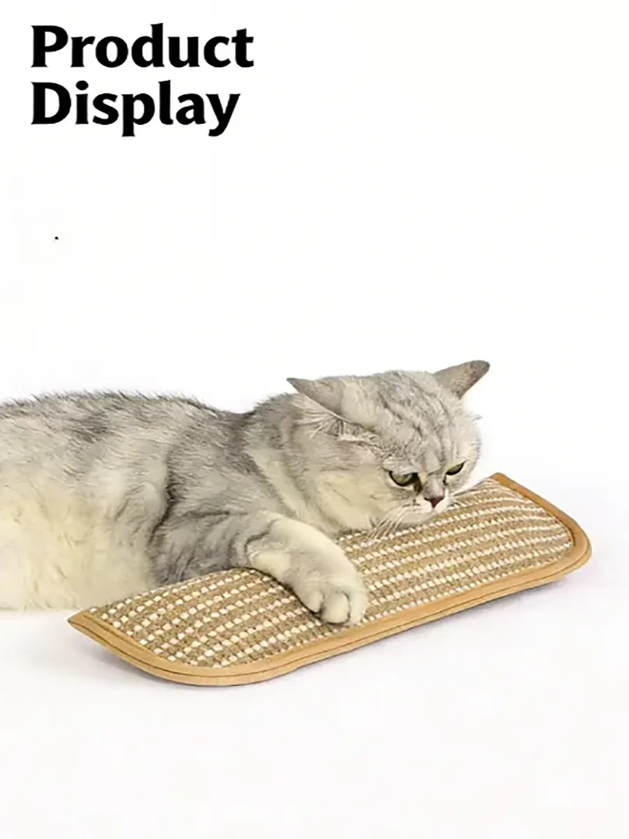 Catnip Pillow Chew Toy for Cats, Durable Teething & Dental Care Toy, Boredom Relief, Jute Scratching Board Cat Toy