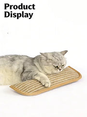 Catnip Pillow Chew Toy for Cats, Durable Teething & Dental Care Toy, Boredom Relief, Jute Scratching Board Cat Toy
