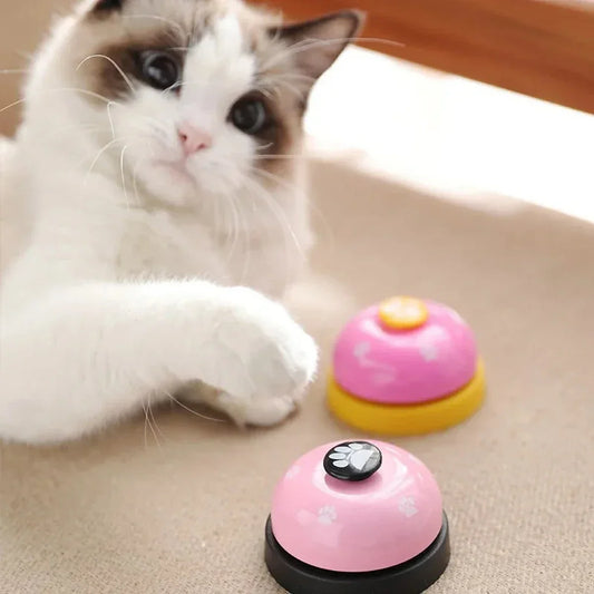 Interactive dog feeding training bell anti slip base easy to press hand training toys for dogs cats and children's pets button