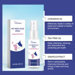 YEGBONG Pet Flea Repellent Deodorizing Spray for Dogs Cats Liquid Formula Anti Flea Body Odor Eliminator Long Lasting Daily Care