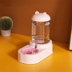 Large Capacity Cat Automatic Feeder Durable Cartoon Shape Pet Water Dispenser Anti Spill Plastic Pet Feeding Bowl