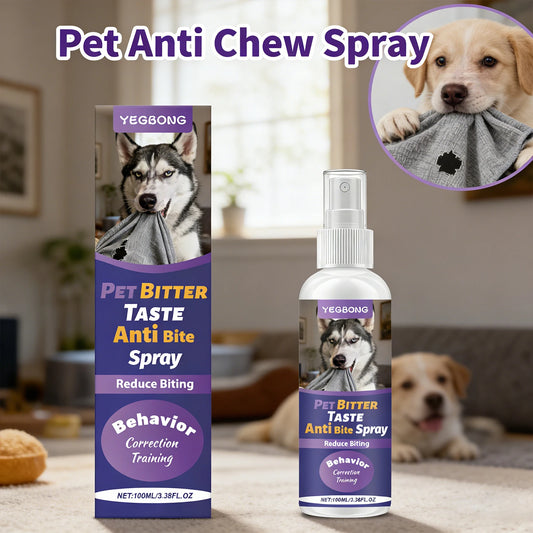 Pet Anti Chew Spray Bitter Deterrent Stop Chewing Biting Behavior Furniture Protector Safe Training Aid for Dogs Cats Deterrent