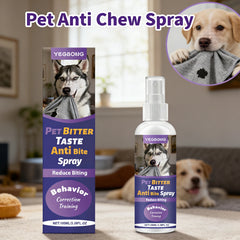 Pet Anti Chew Spray Bitter Deterrent Stop Chewing Biting Behavior Furniture Protector Safe Training Aid for Dogs Cats Deterrent
