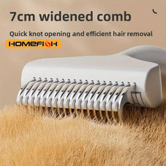 1PC Floating Stainless Steel Dog Hair Removal Brush for Long Hair Breeds Puppy Cat Comb Pet Grooming Products Curved Design