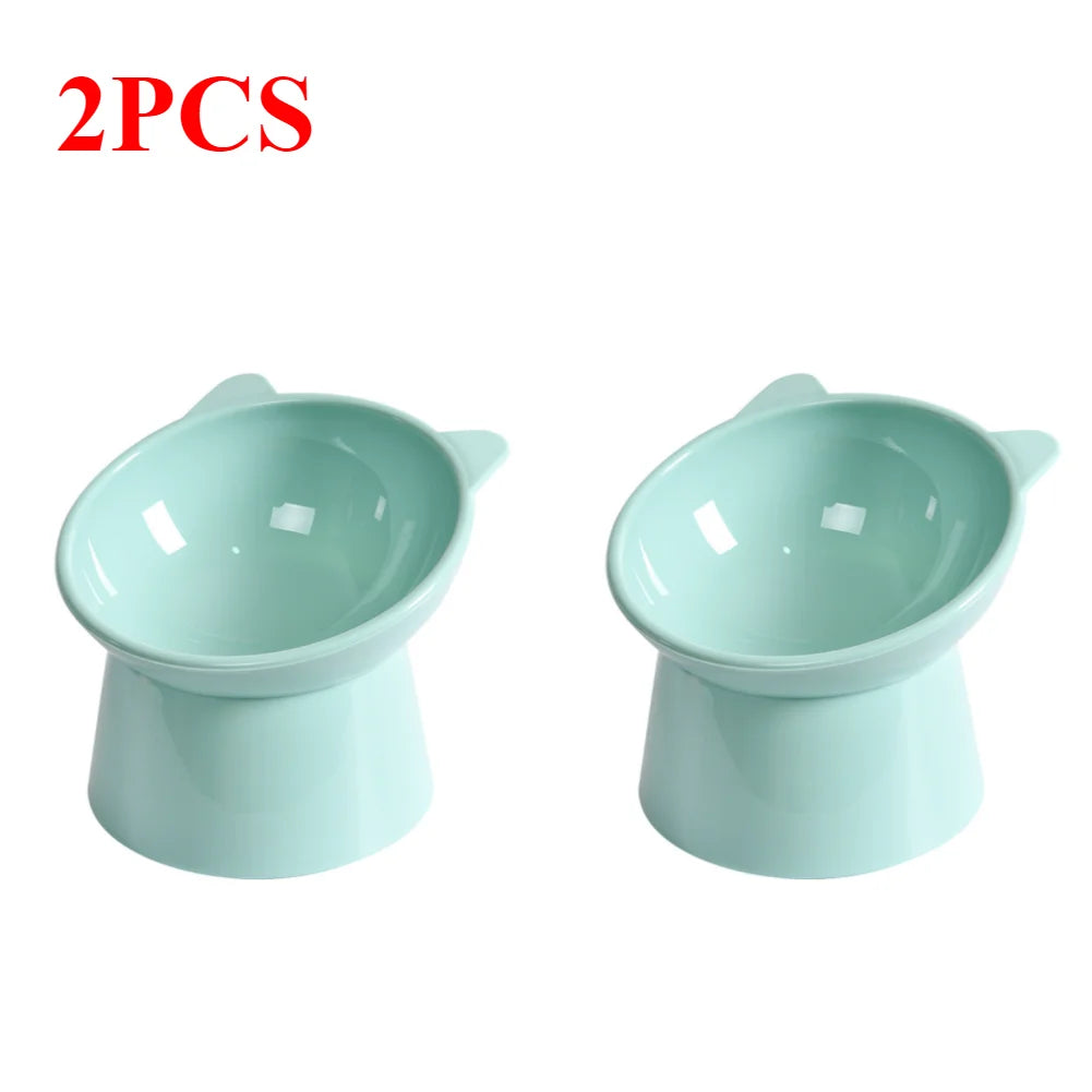 Tilted Cat Food Bowl Elevated Cat Bowl Ergonomic Cat Food Dish Anti Vomiting Raised Cat Food Bowl Non Slip for Cats Dogs