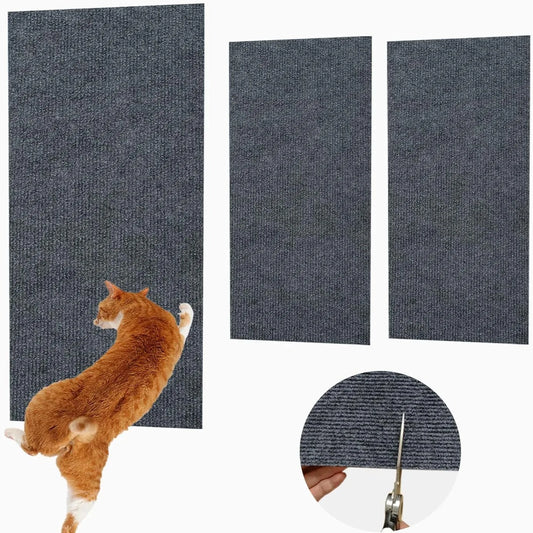Self-Adhesive Cat Scratching Mat Carpet Anti-Scratch Sofa Tape Cat Scratcher Board Post for Indoor Cats Furniture Protection