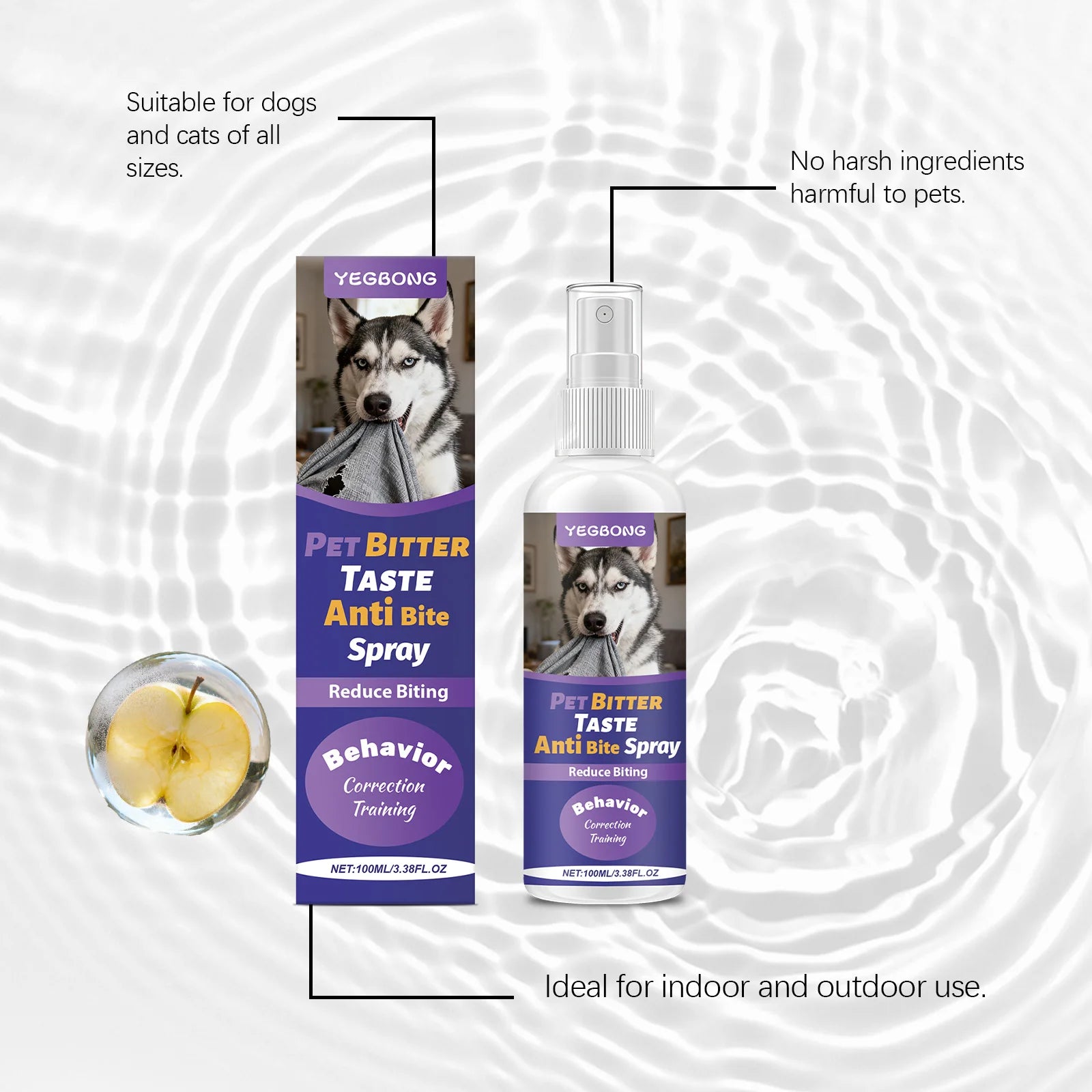 Pet Anti Chew Spray Bitter Deterrent Stop Chewing Biting Behavior Furniture Protector Safe Training Aid for Dogs Cats Deterrent