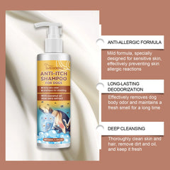 Dog Shampoo And Conditioner for Sensitive Skin Moisturizing Anti-Itching Flea Killer Pet Cleaning Dirt & Mite Removal PH Balance