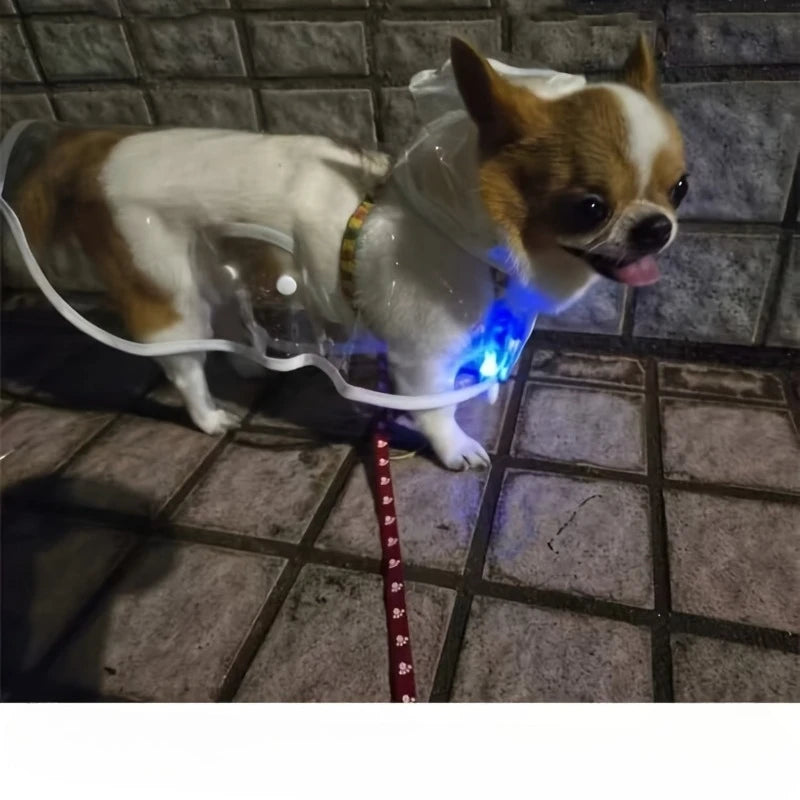 Transparent Waterproof Hooded Dog Raincoat Soft PVC Puppy Poncho Transparent Fashion Pet Coat Corgi Dog Coat Dog Clothing
