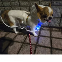Transparent Waterproof Hooded Dog Raincoat Soft PVC Puppy Poncho Transparent Fashion Pet Coat Corgi Dog Coat Dog Clothing