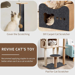 Self-Adhesive Cat Scratching Mat Carpet Anti-Scratch Sofa Tape Cat Scratcher Board Post for Indoor Cats Furniture Protection