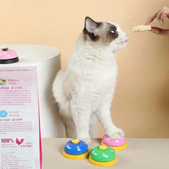 Interactive dog feeding training bell anti slip base easy to press hand training toys for dogs cats and children's pets button