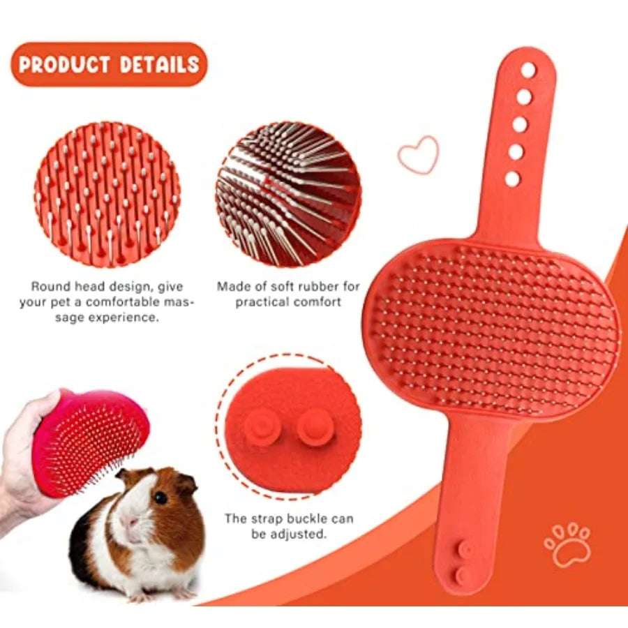 Cat Grooming Kit Set with Pet Shedding Slicker Brush Nail Clipper Trimmer Pet Massage Bath Glove Flea Comb for Bunny Puppy Kitt