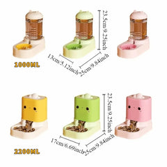 Large Capacity Cat Automatic Feeder Durable Cartoon Shape Pet Water Dispenser Anti Spill Plastic Pet Feeding Bowl