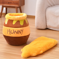 New honey jar cat nest semi-enclosed autumn and winter warm puppy nest soft, comfortable and breathable pet supplies