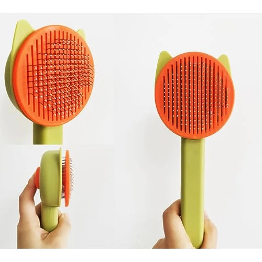 10PCS Cat Dog Grooming Kit Self-Cleaning Brush Removes Loose Hair Pet Bath Brush Massage Glove Nail Clipper Flea Comb
