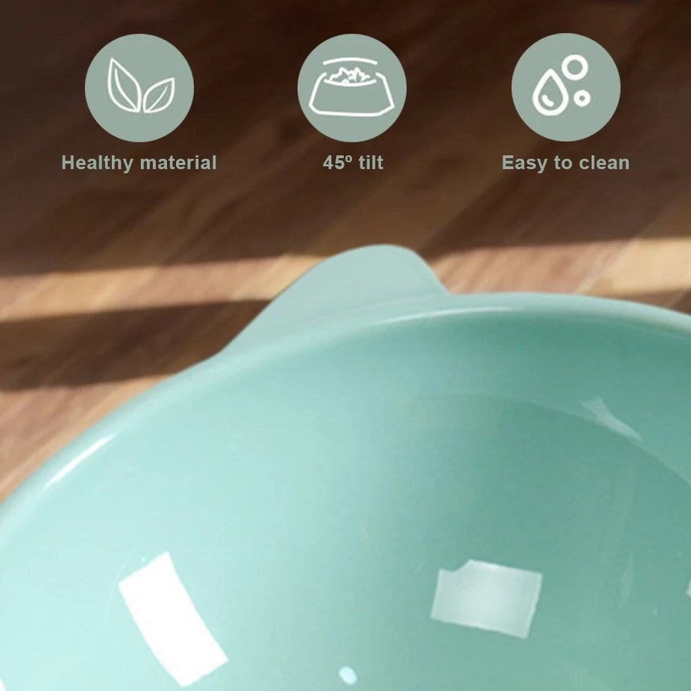 Tilted Cat Food Bowl Elevated Cat Bowl Ergonomic Cat Food Dish Anti Vomiting Raised Cat Food Bowl Non Slip for Cats Dogs