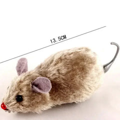 Funny Lifelike Plush Mouse Toy Running Rat Cat Dog Toy Random Color Pet Interactive Toy