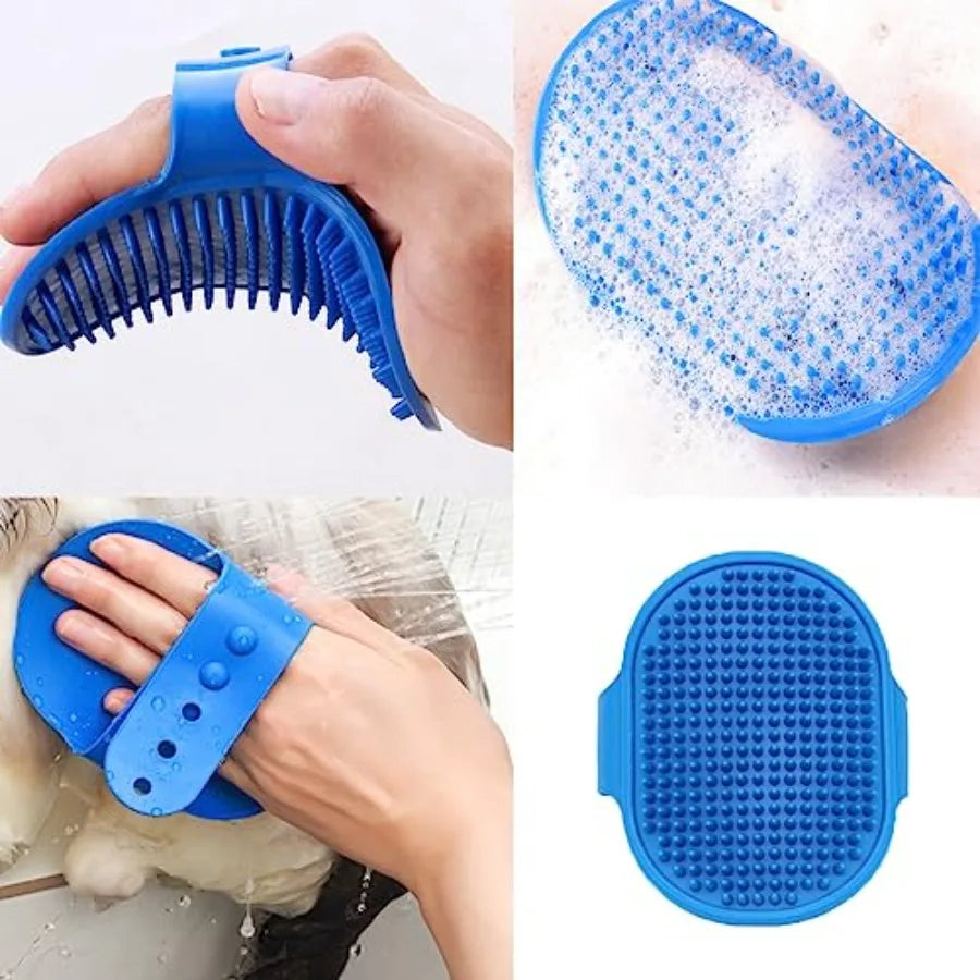 10PCS Cat Dog Grooming Kit Self-Cleaning Brush Removes Loose Hair Pet Bath Brush Massage Glove Nail Clipper Flea Comb